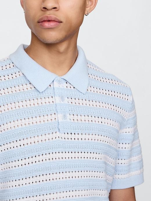 Sweater Polo Shirt Product Image