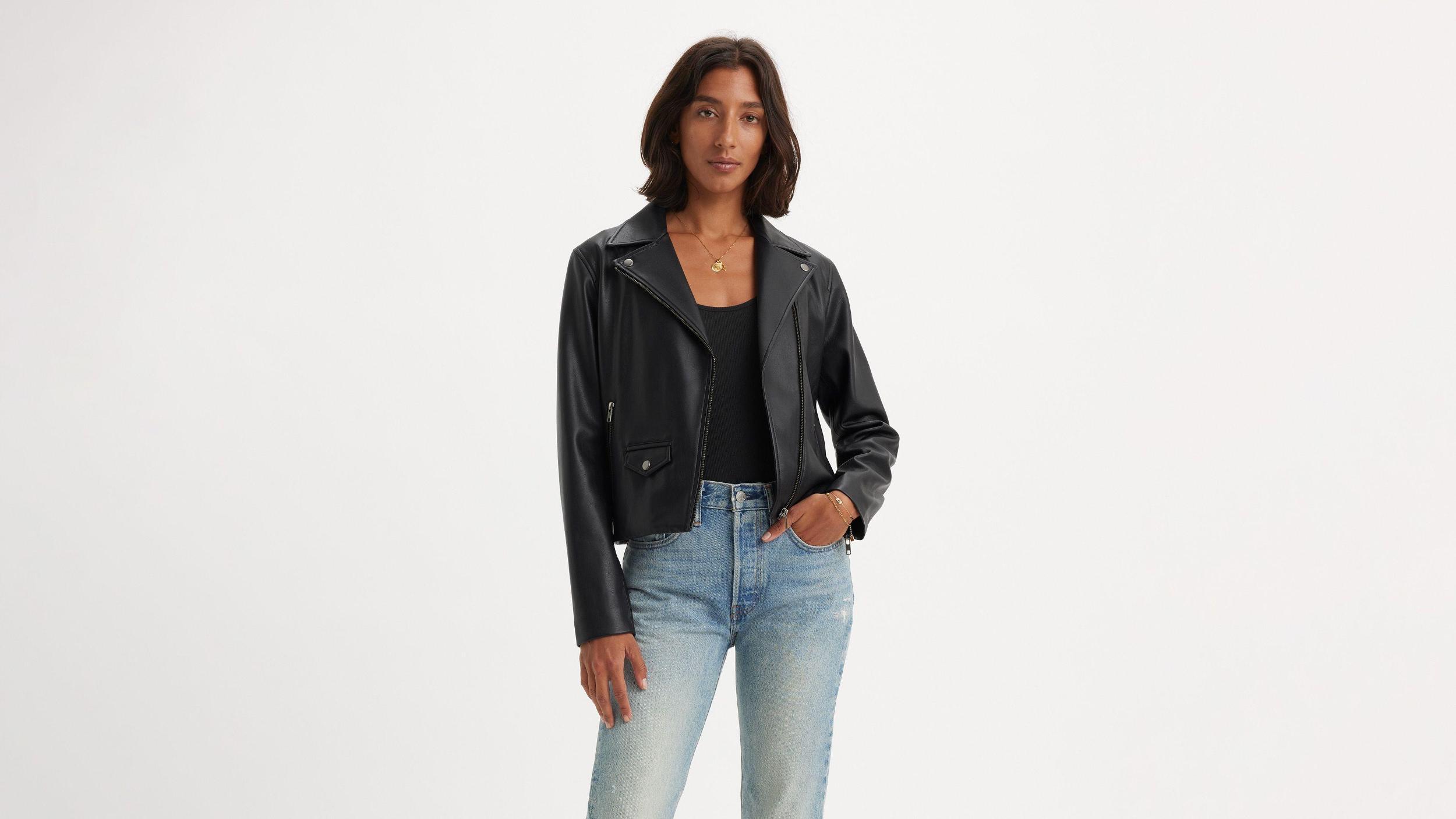 Lelou Shrunken Moto Jacket Product Image
