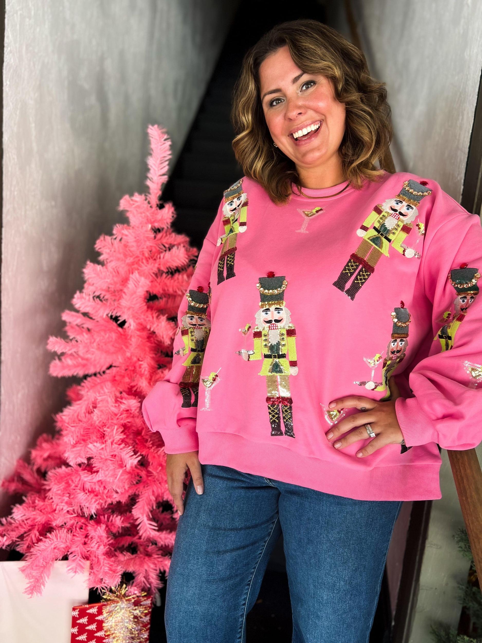 Pink Martini Nutcrackers Sweatshirt Product Image