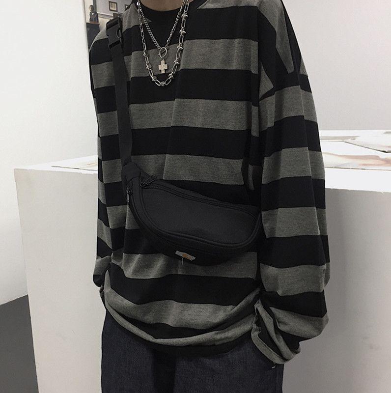 Long-Sleeve Striped T-Shirt Product Image