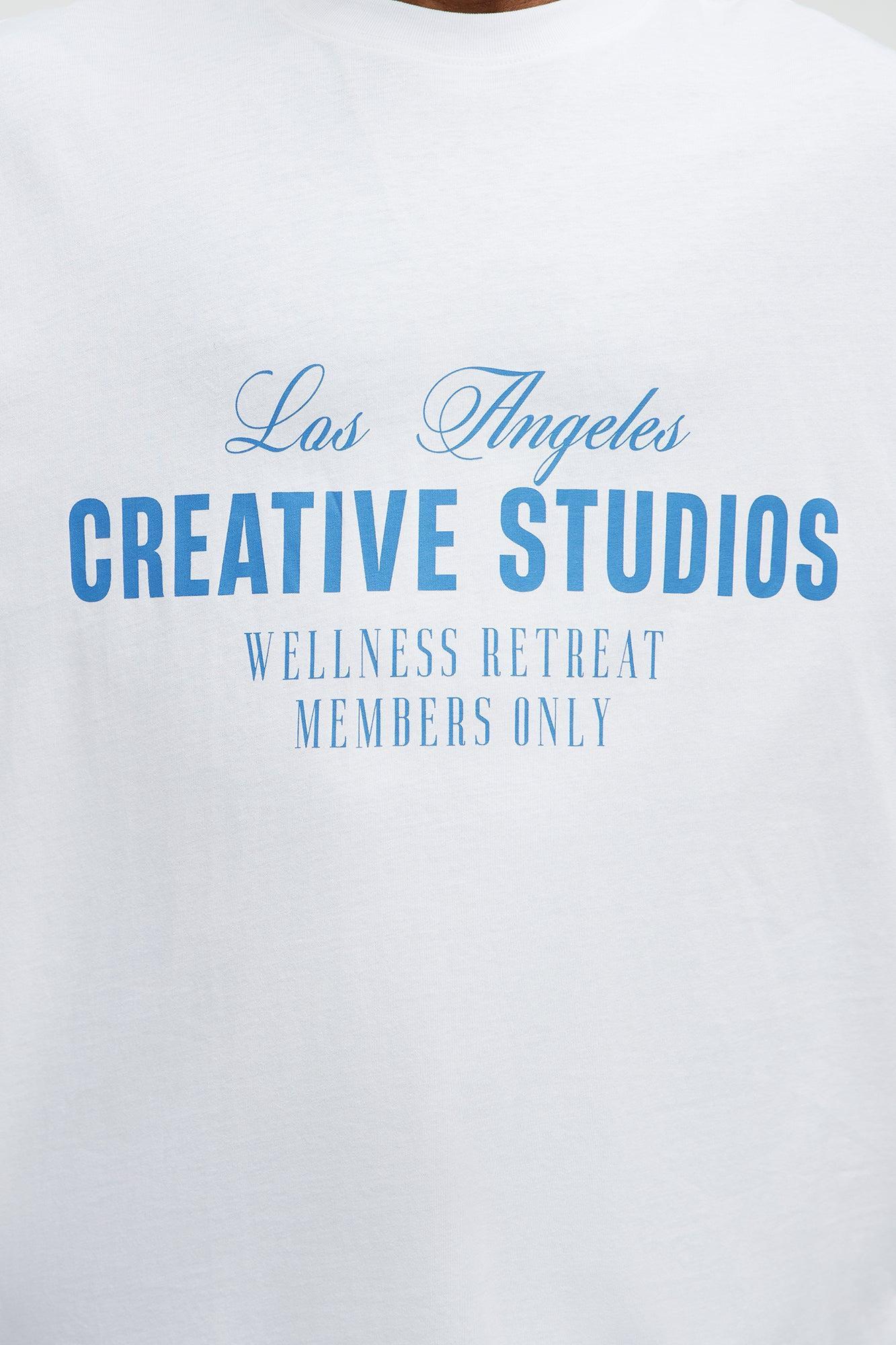 LA Creative Studios Oversized Short Sleeve Tee - White Product Image