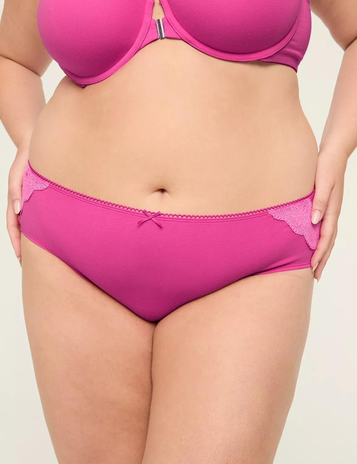 Cotton Hipster Panty with Lace-Trimmed Back Product Image