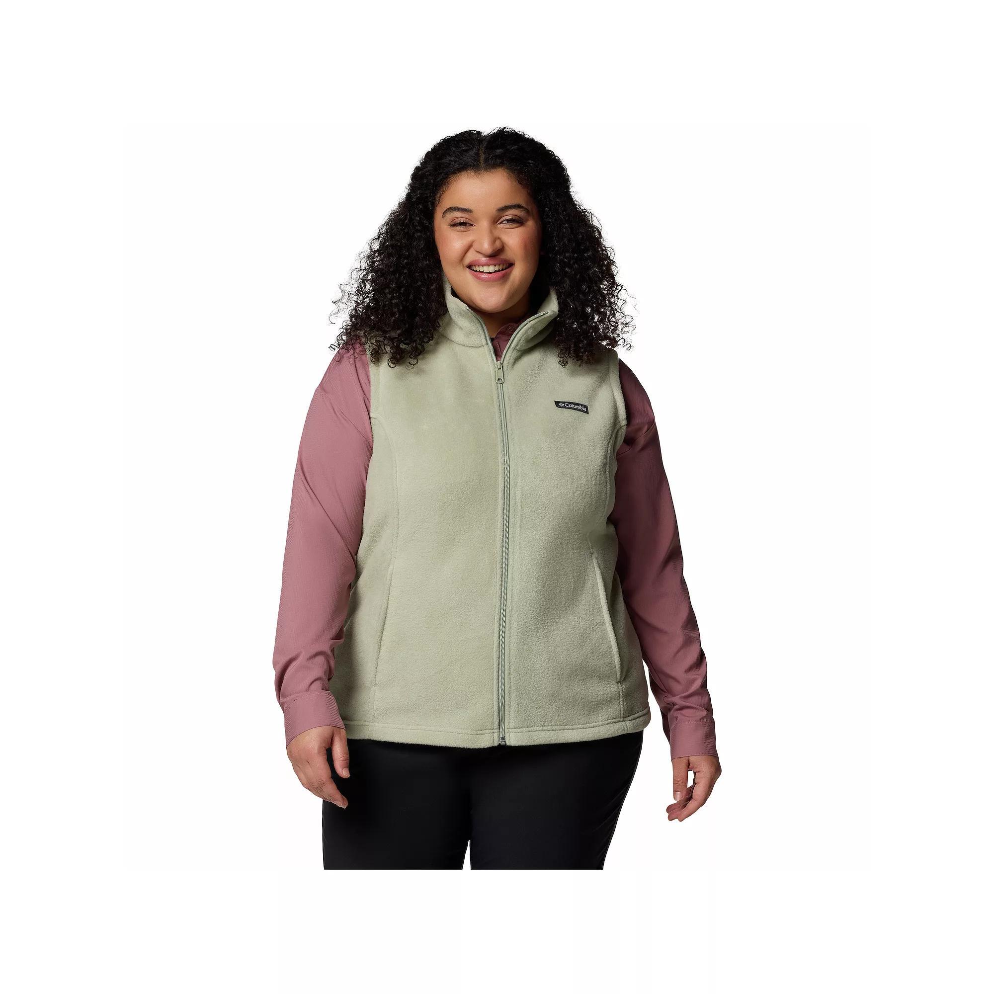 Plus Size Columbia Benton Springs Fleece Vest, Women's, Size: 2XL, Safari Product Image