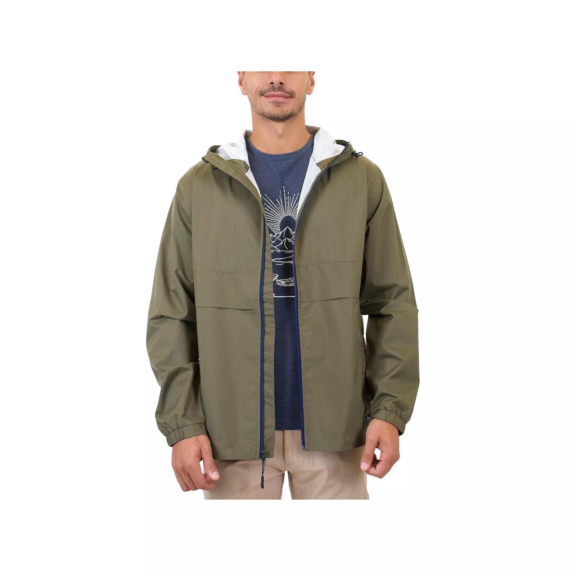 Mens Mountain and Isles Waterproof Rain Jacket Green Product Image