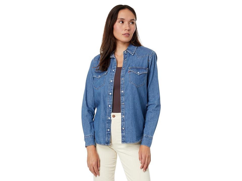 Womens Levis Western Denim Shirt Product Image
