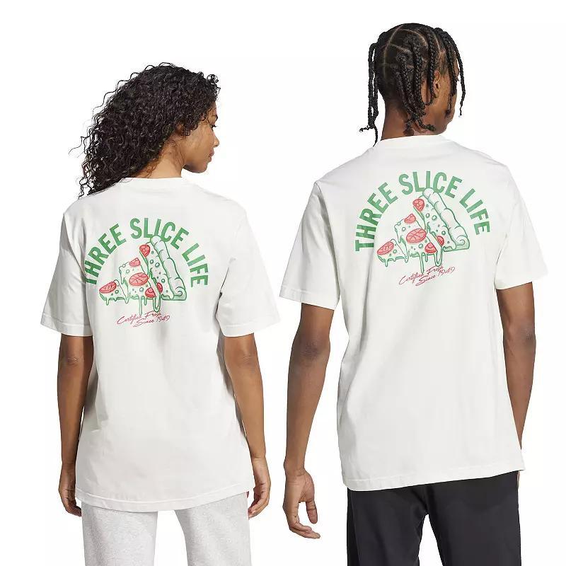 Men's adidas Lounge Pizza Graphic Sportswear Tee, Size: XL, Off White Product Image