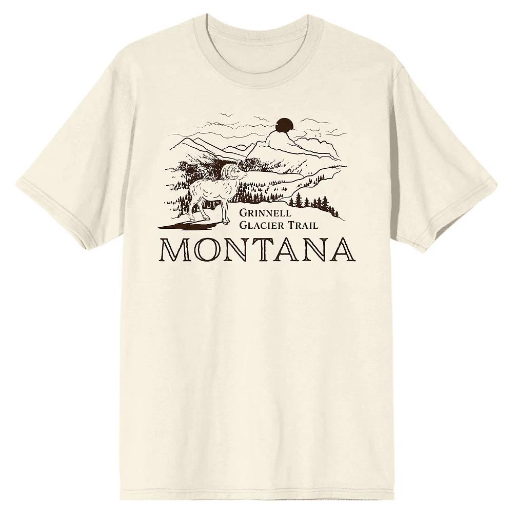 Men's Elevation 7573 Montana Graphic Tee, Size: Large, Beige Product Image