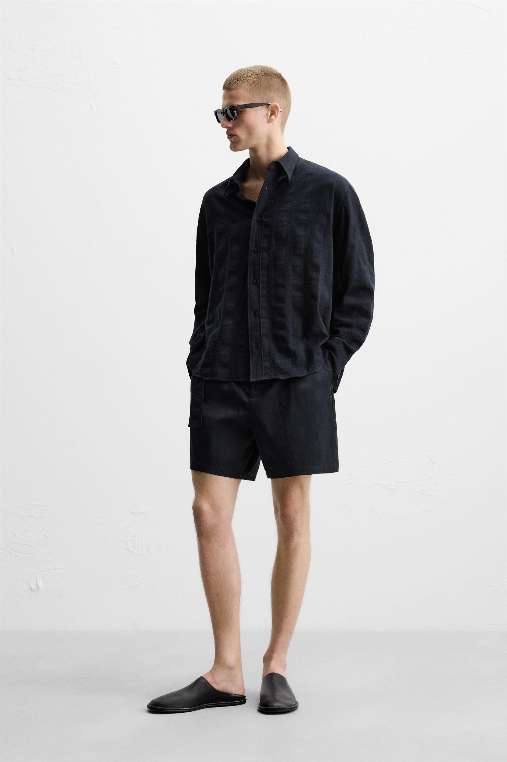TEXTURED STRIPED SHIRT Product Image