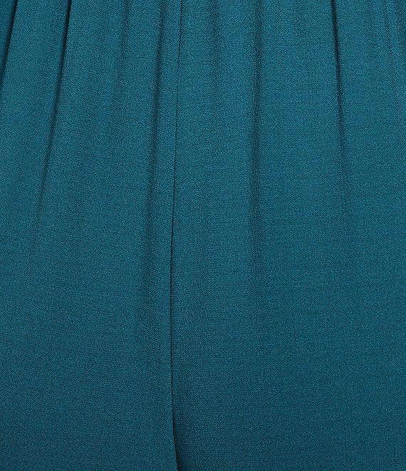 Eileen Fisher Petite Size Silk Georgette Crepe Wide-Leg Pull-On Ankle Pants Product Image