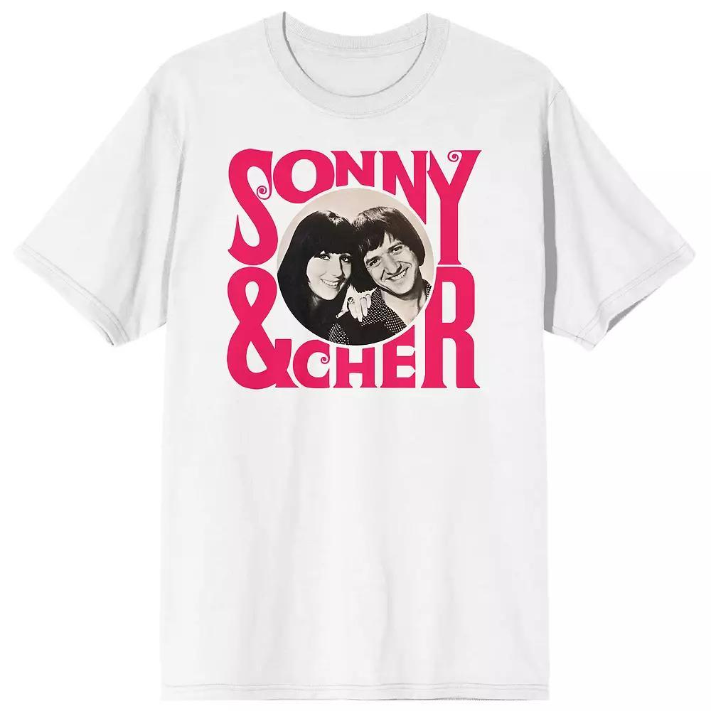 Men's Sonny & Cher Graphic Tee, Size: Medium, White Product Image