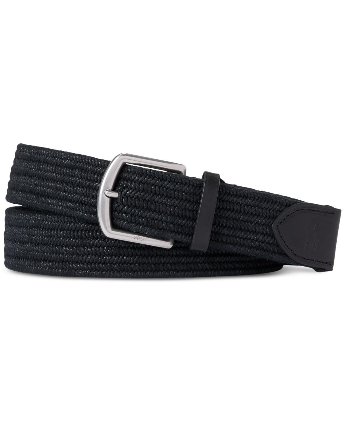 Ralph Lauren Leather Trimmed Braided Belt Product Image