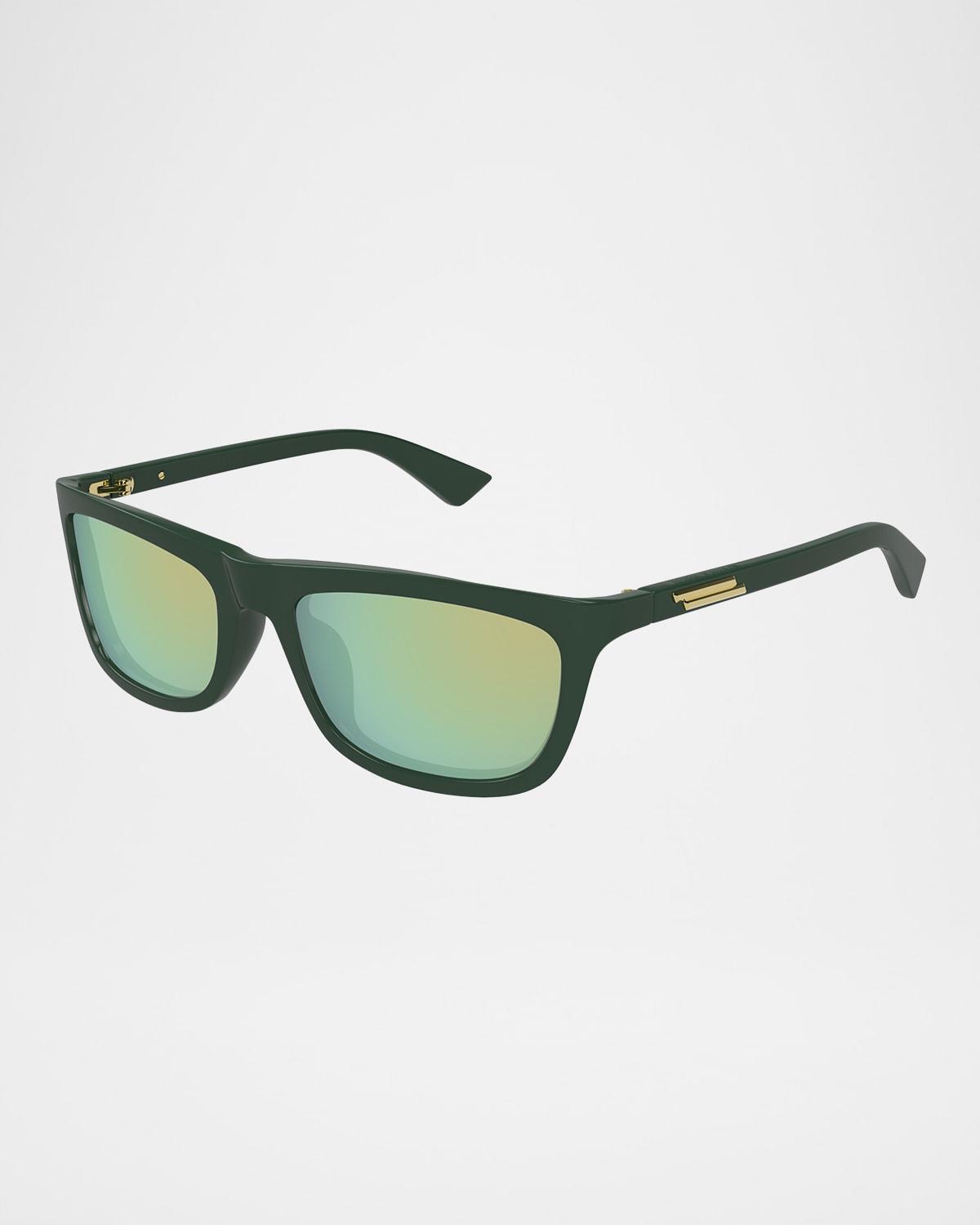 Mens Slim Ribbon 58MM Square Sunglasses Product Image