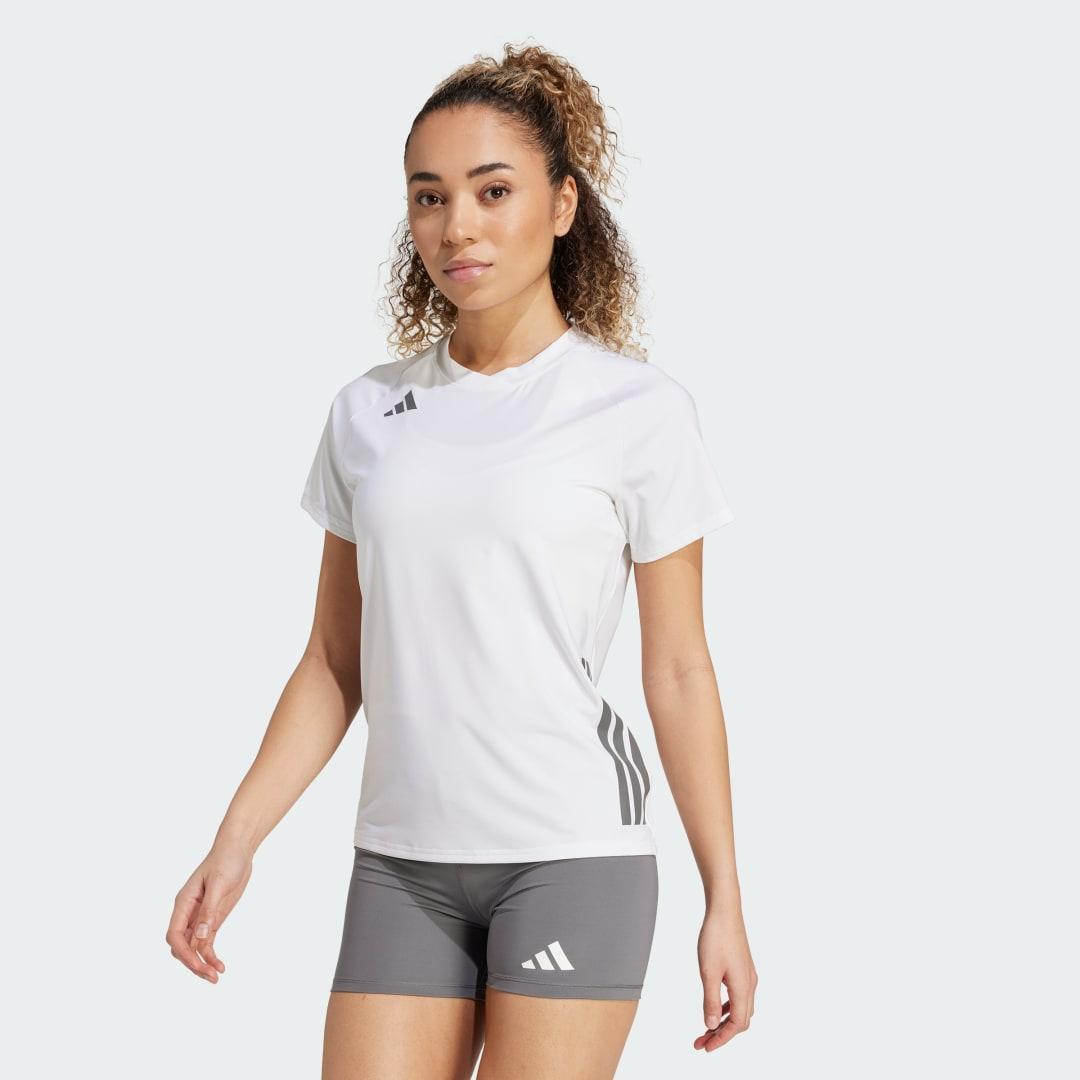 adidas HILO Short Sleeve Volleyball Jersey Team Shock Pink 2 L Womens Product Image