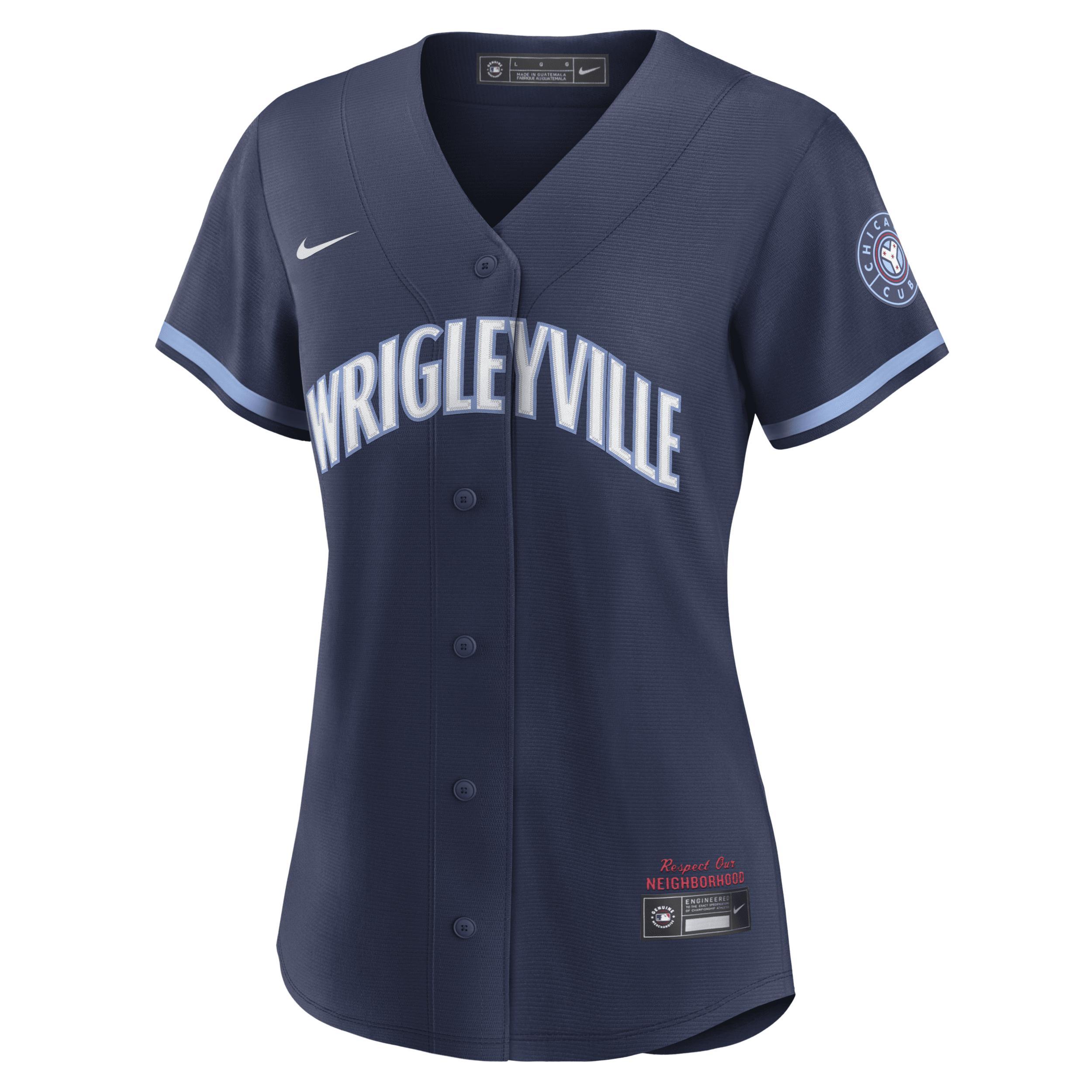 Women's Nike Navy Cleveland Guardians Alternate Official Replica Jersey, Size: Medium, Grd Blue Product Image