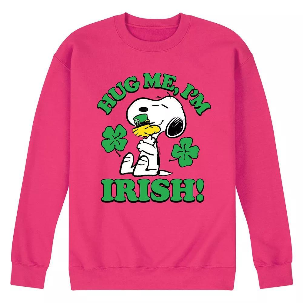 Mens Peanuts Hug Me Im Irish Long Sleeve Grey Gray Product Image