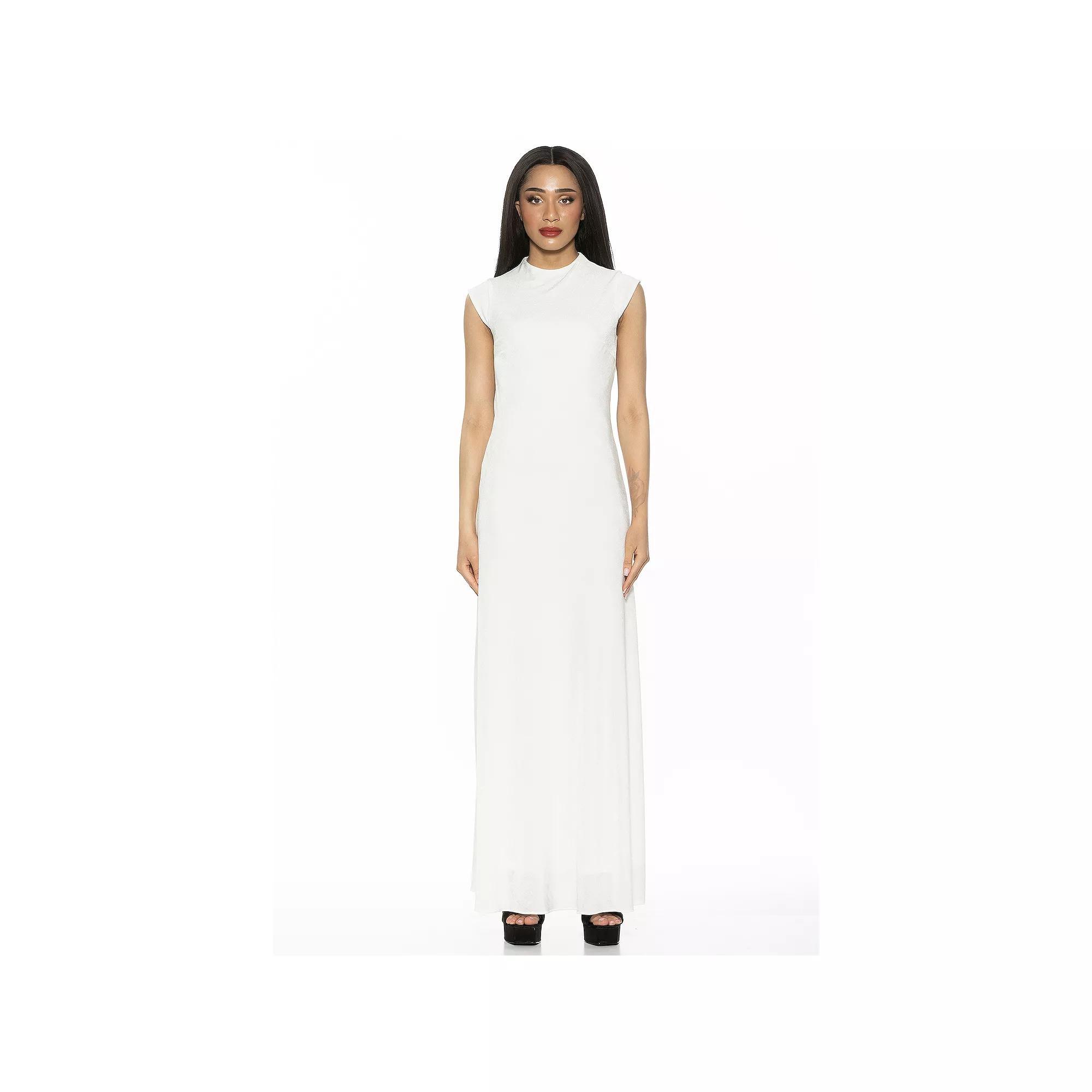 Women's ALEXIA ADMOR Nalani Mockneck Maxi Dress, Size: Small, Black Product Image