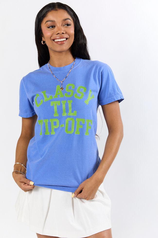Classy Til Tip-Off Flo Blue Comfort Colors Graphic Tee Product Image