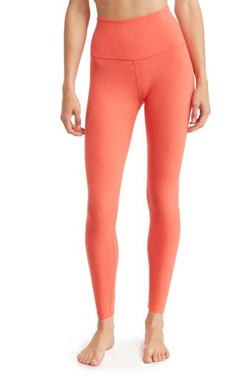 Beyond Yoga Spacedye Caught In The Midi High-Waisted Legging (Warm Clay Heather) Women's Casual Pants Product Image