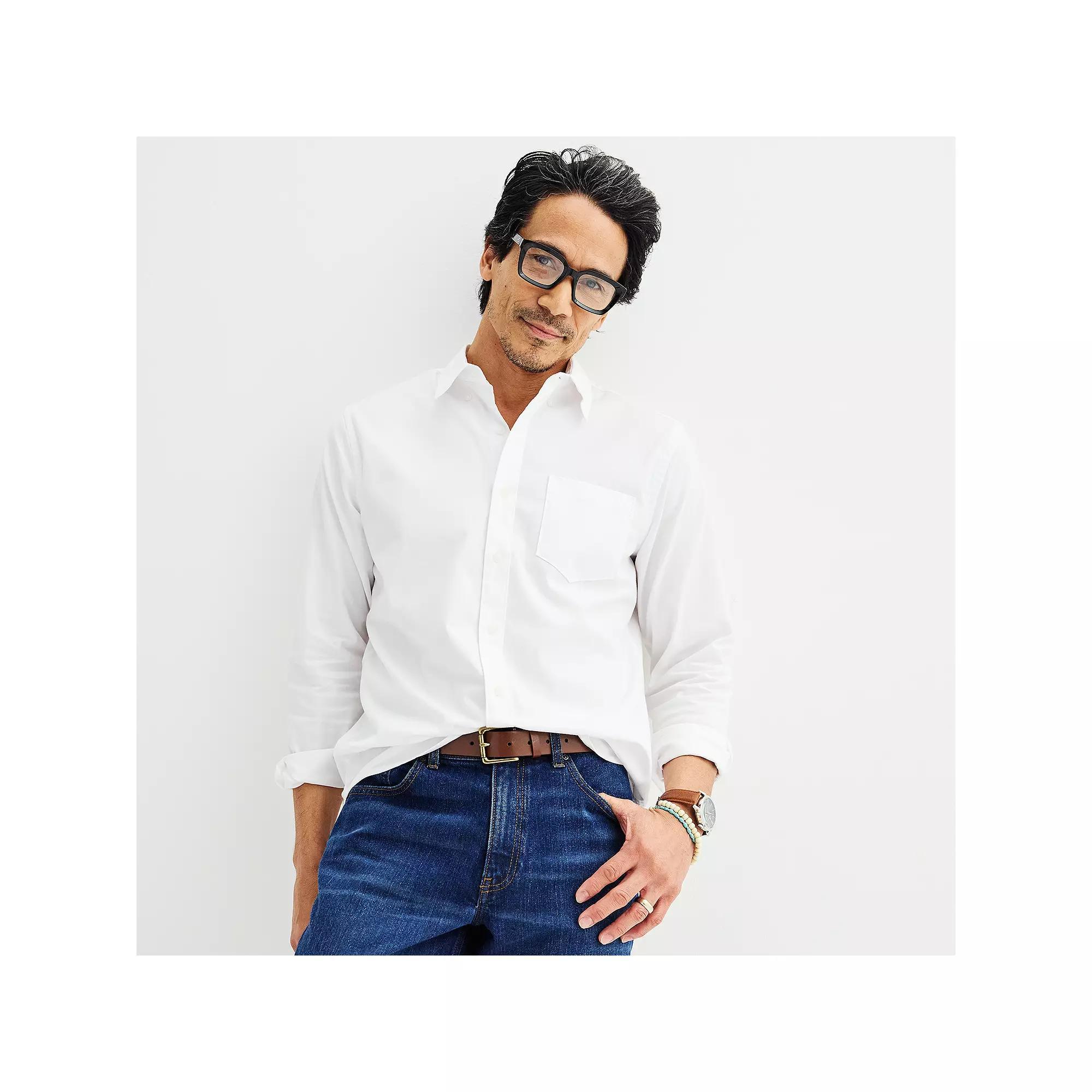 Mens Sonoma Goods For Life Long Sleeve Perfect Length Button-Down Shirt Product Image