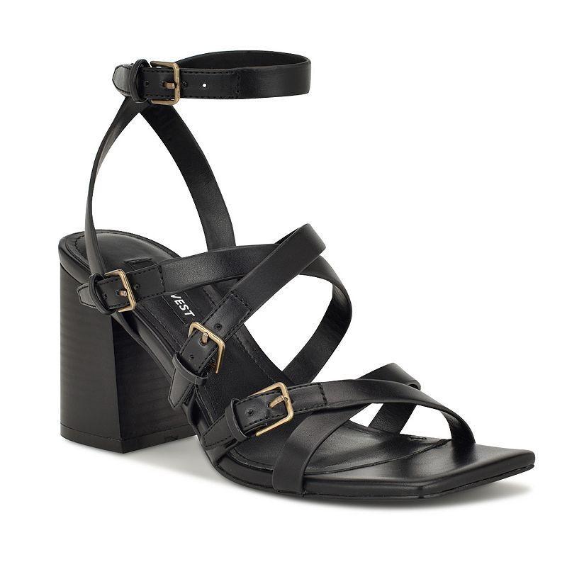 Nine West Karrly Womens Strappy Dress Sandals Ivory Product Image