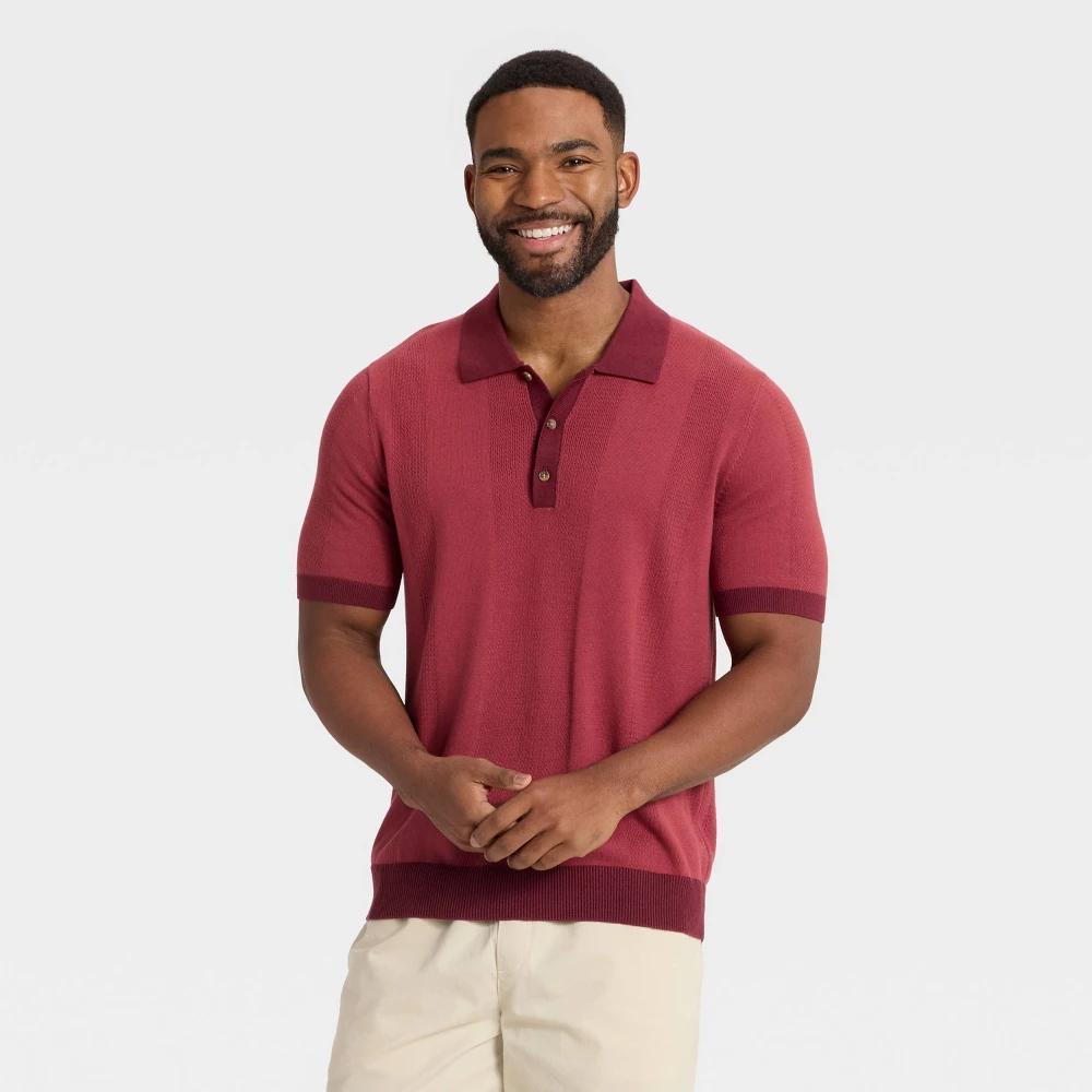Men's Short Sleeve Polo Sweater - Goodfellow & Co™ Product Image