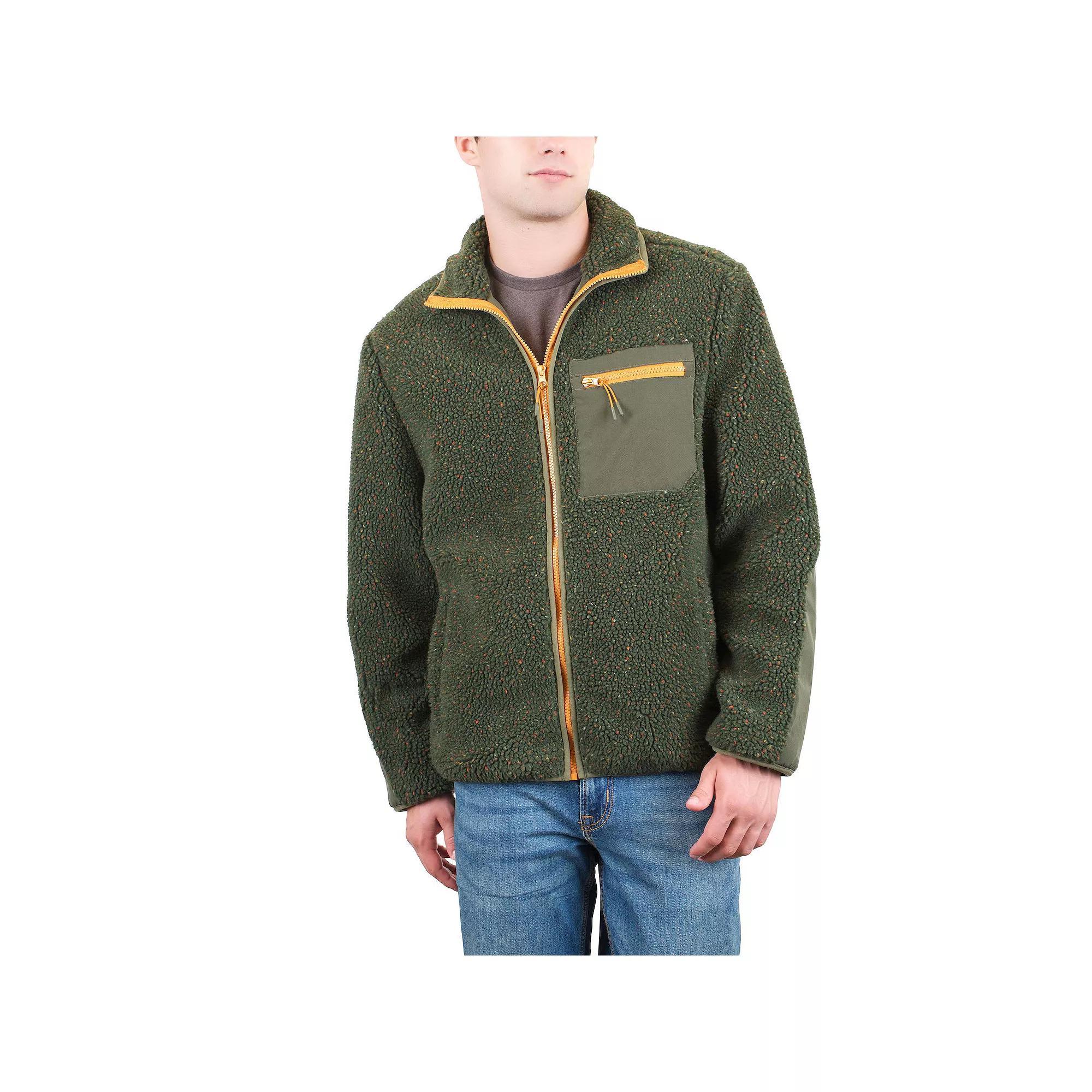Men's Mountain and Isles Full Zip Sherpa Jacket, Size: Small, Green Speckle Product Image