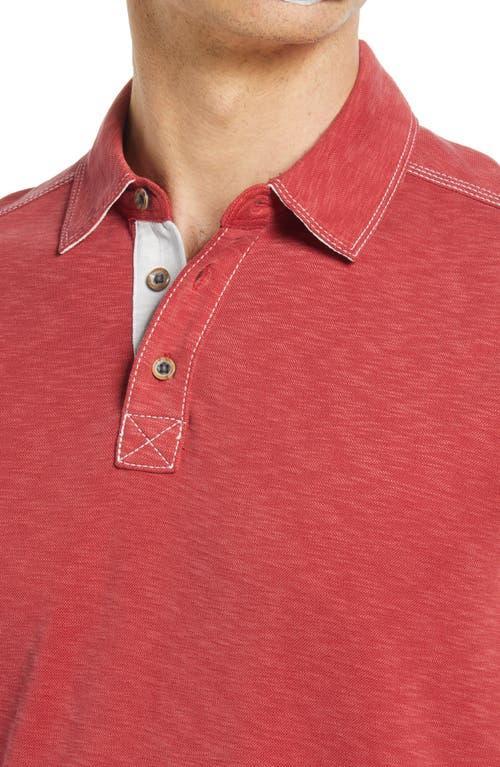Johnston & Murphy Slub Men's Polo in Red at Nordstrom, Size Large Product Image
