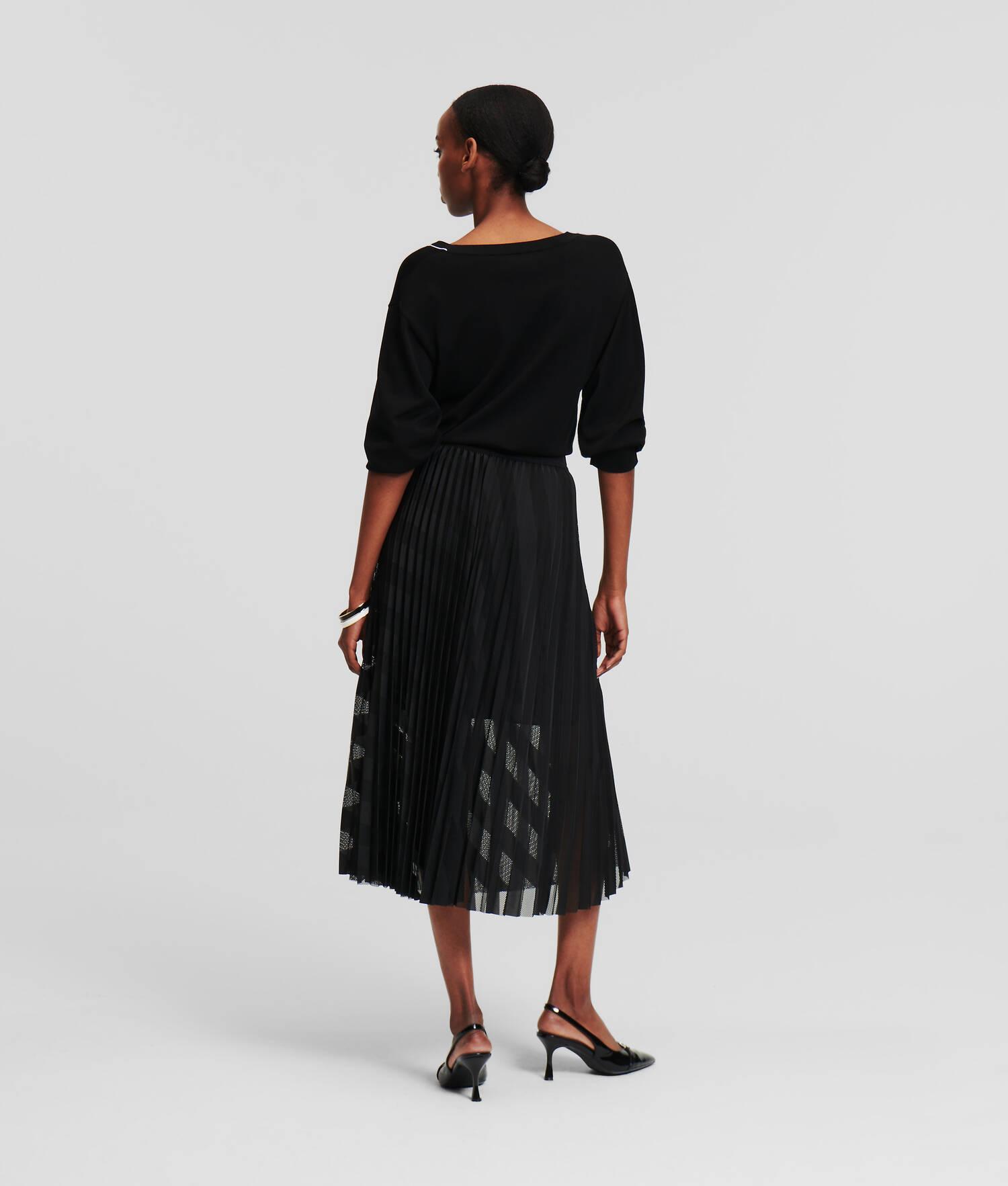 MESH PLEATED SKIRT Product Image
