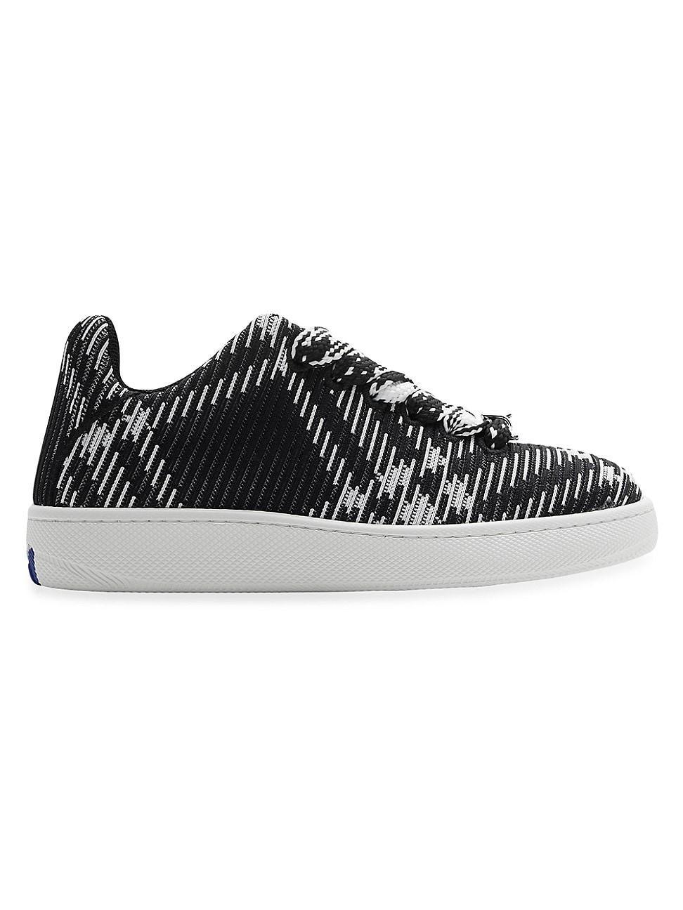 Box Check Knit Low-Top Sneakers Product Image