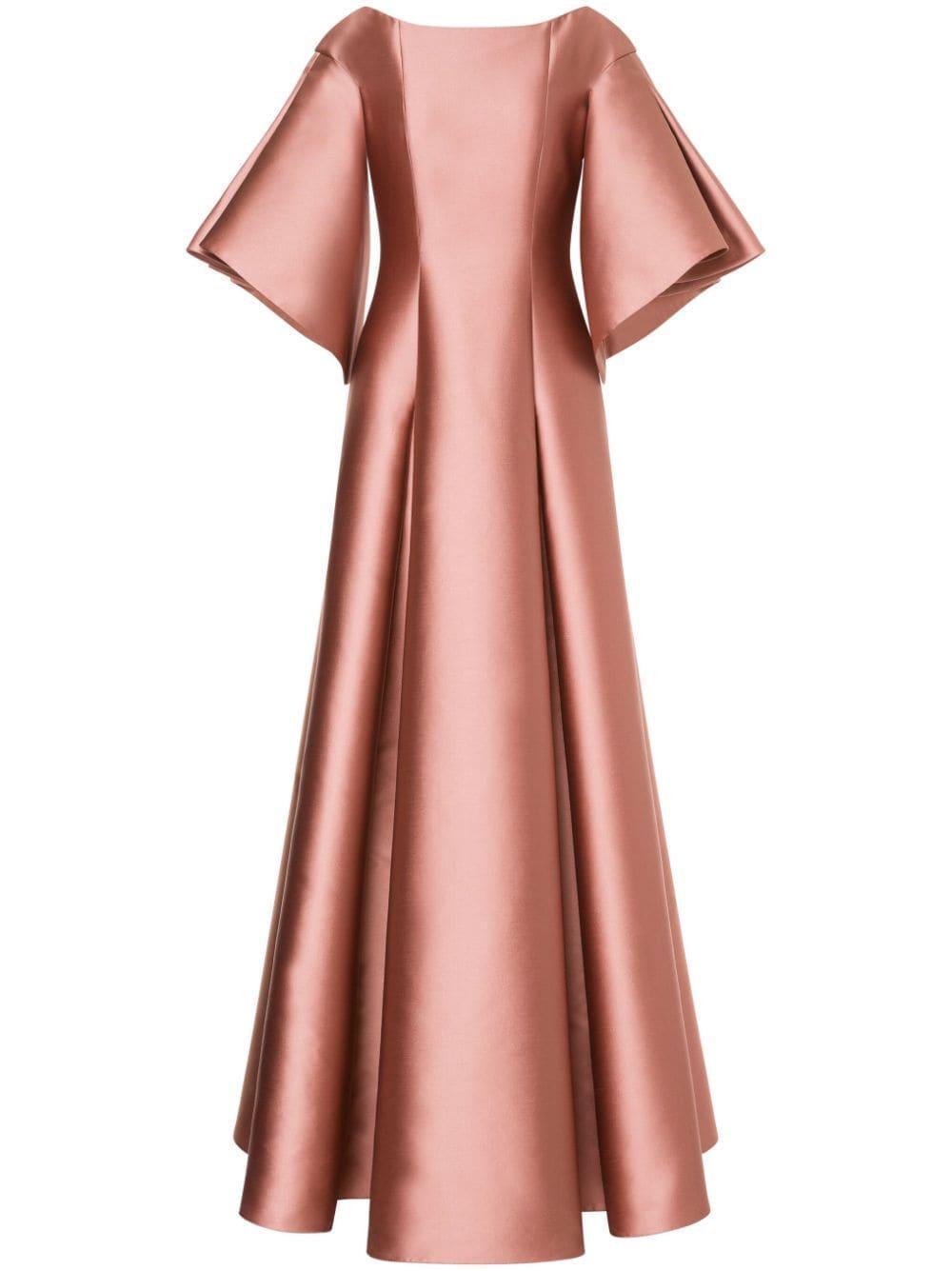 ALBERTA FERRETTI Pleated Full-skirt Gown In Violet Product Image