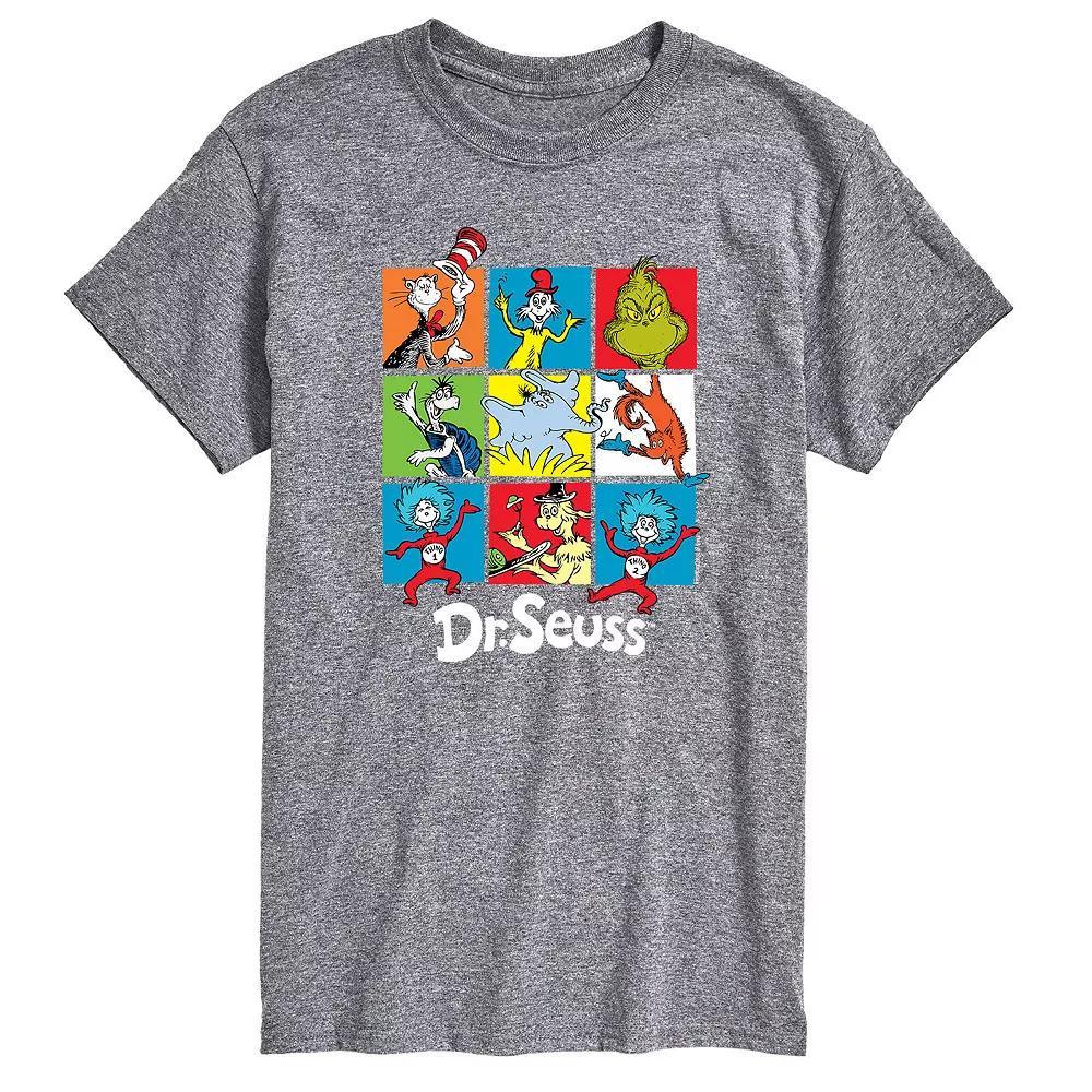 Big & Tall Dr Seuss Grid Tee, Men's, Size: 5XB, Gray Product Image