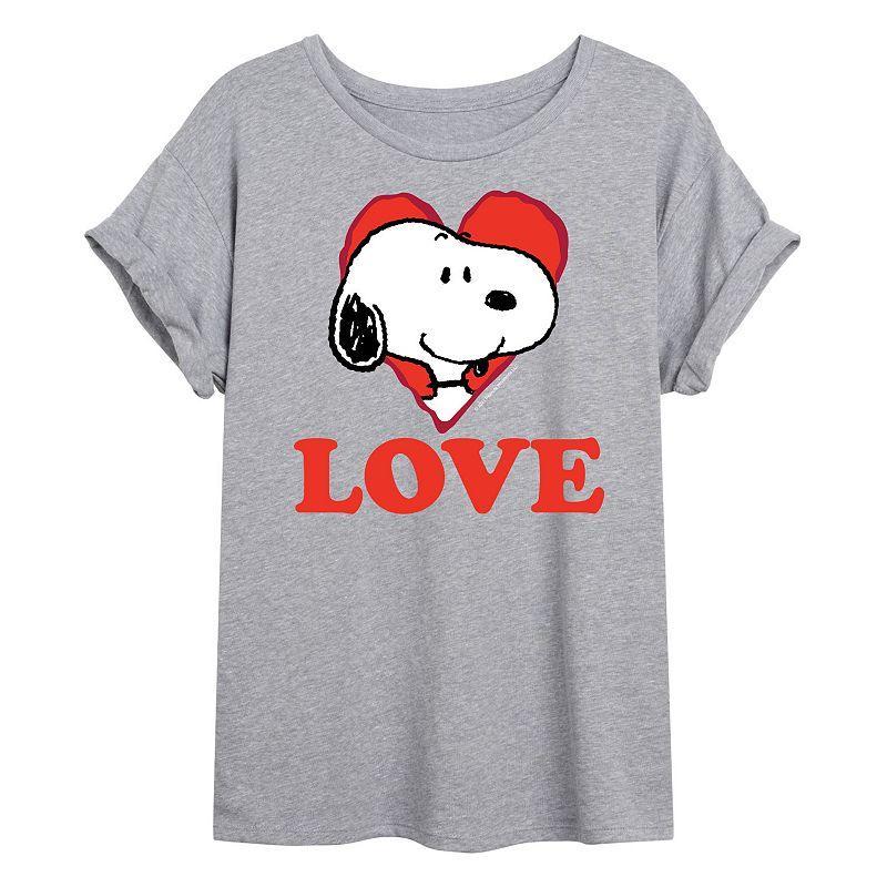 Disney's Mickey Mouse Juniors' Christmas Oversized Tee, Girl's, Size: XL, Black Product Image
