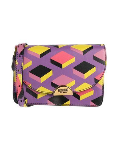MOSCHINO Woman Cross-body Bag Purple Size - Leather Product Image