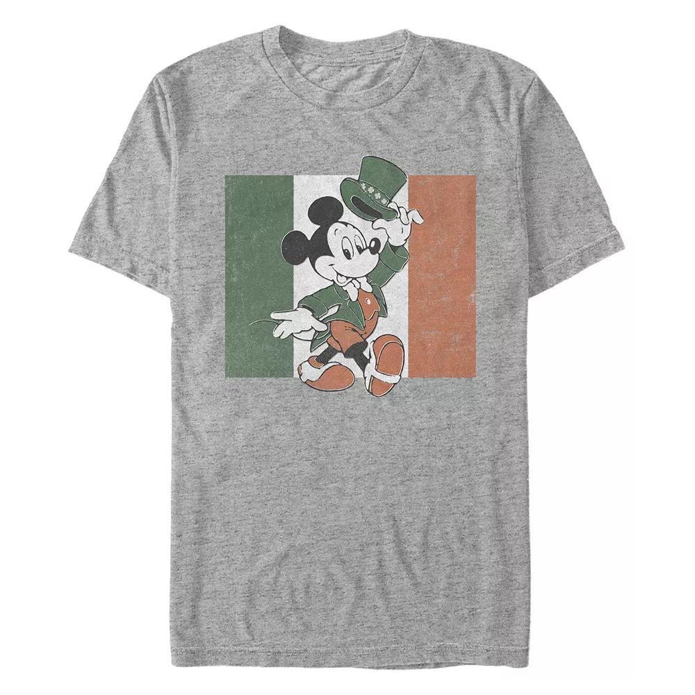 Disney's Mickey Mouse Irish Flag Men's Graphic Tee, Size: XL, Athletic Grey Product Image