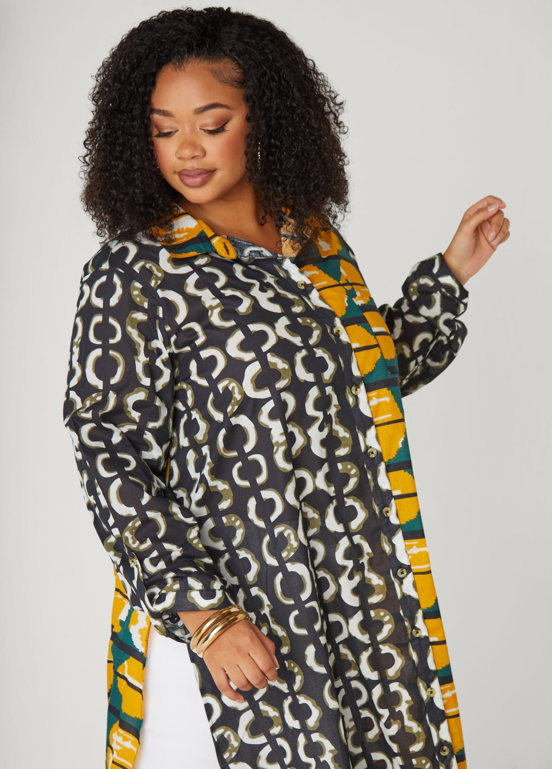 Abstract Cotton Duster Shirt Product Image