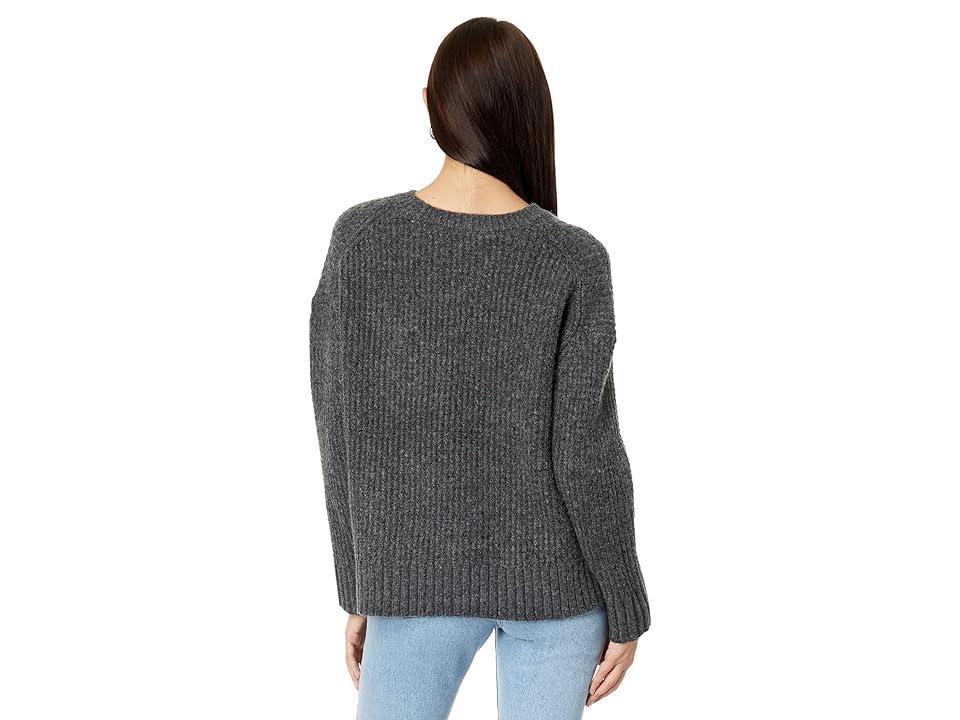 Vince Camuto Crew Neck With Waffle Stretch (Medium Heather Grey) Women's Sweater Product Image