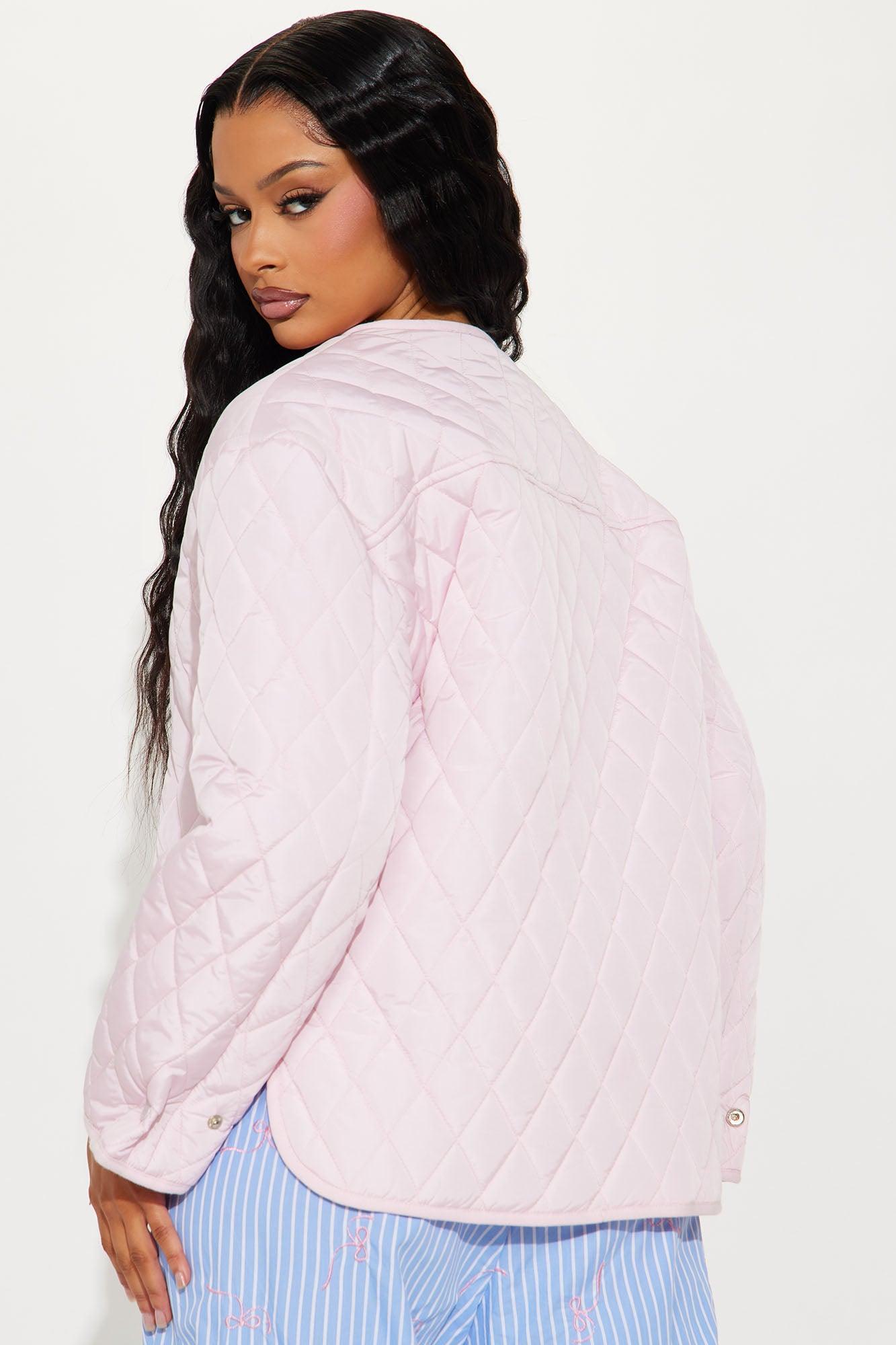 Mountain Highs Quilted Lightweight Jacket - Blush Product Image