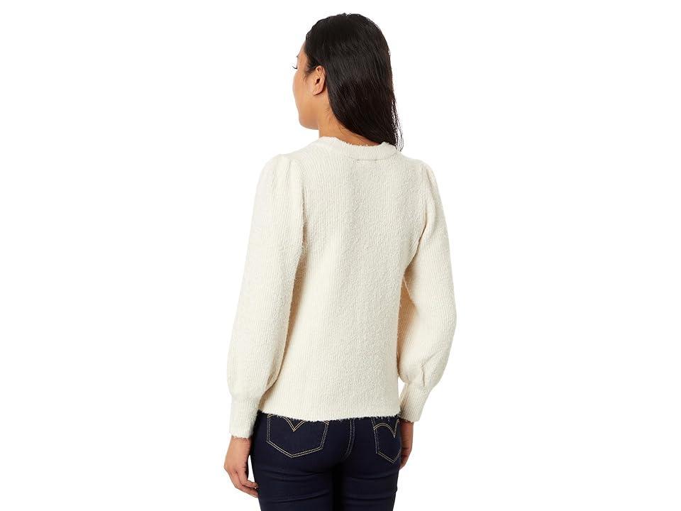 Lilla P 3/4 Sleeve Puff Sleeve Sweater (Salt) Women's Clothing Product Image