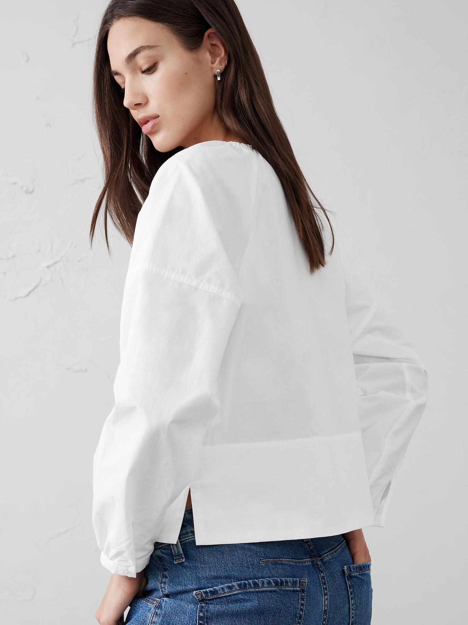 Shirred Popover Shirt Product Image