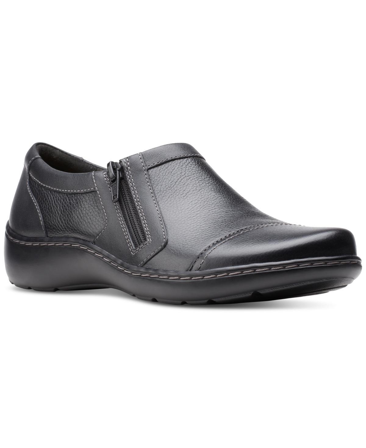 Clarks® Cora Giny Women's Loafers, Size: 6 Wide, Black Product Image
