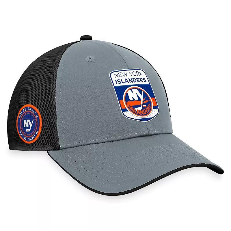 Mens Fanatics Branded Gray/Black St. Louis Blues Authentic Pro Home Ice Trucker Adjustable Hat Product Image
