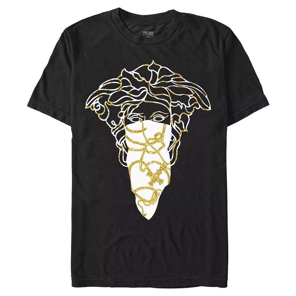 Men's Crooks And Castle Medusa Bandit Baroque Style Graphic Tee, Size: 3XL, Black Product Image