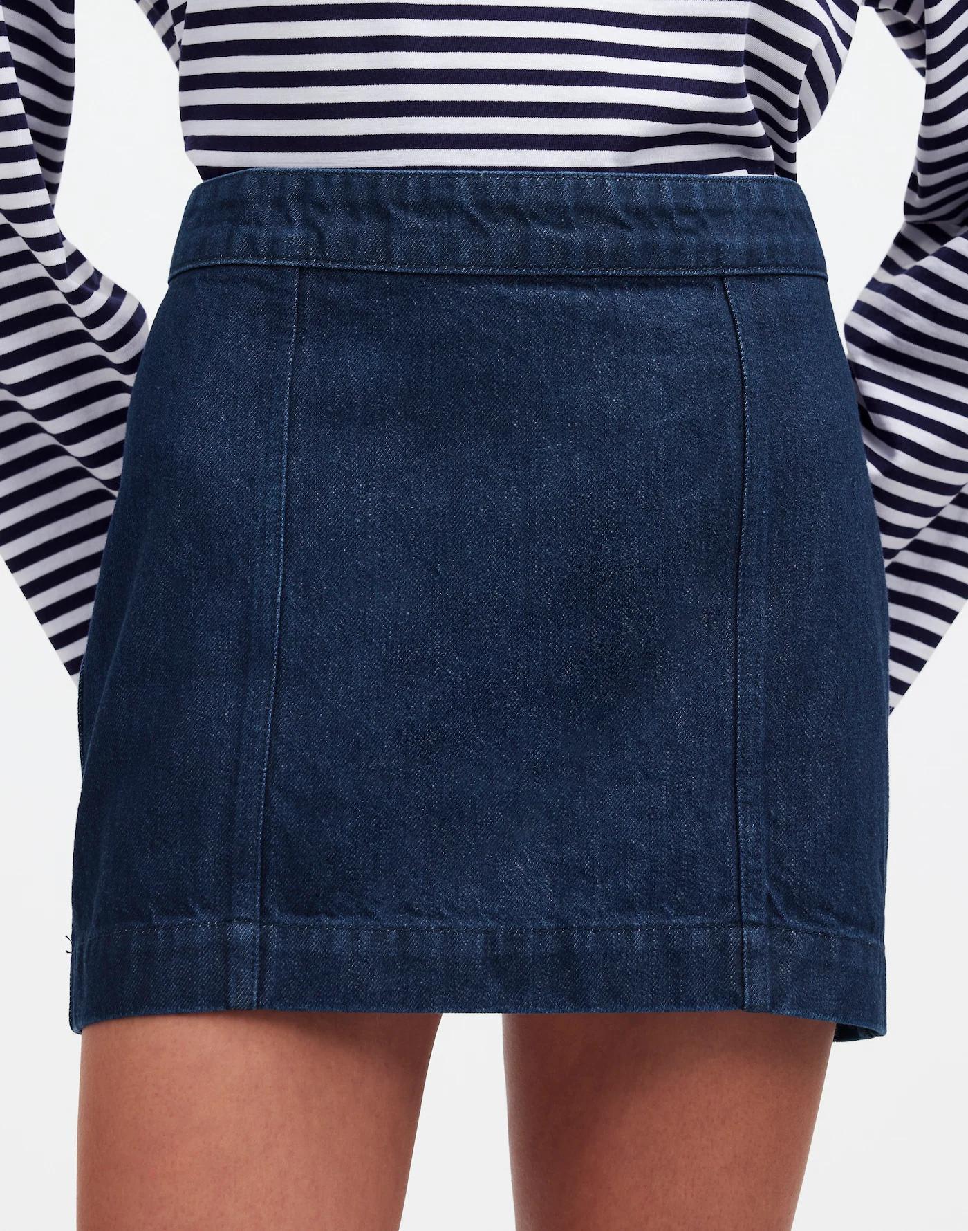 Denim Seamed Mini Skirt in Maytown Wash Product Image