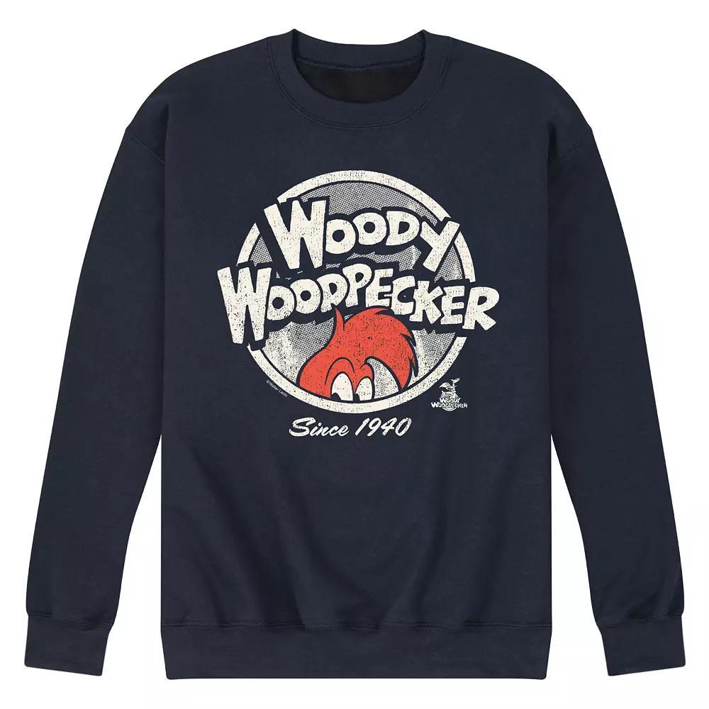 Mens Woody Woodpecker Vintage Logo Fleece Sweatshirt Product Image