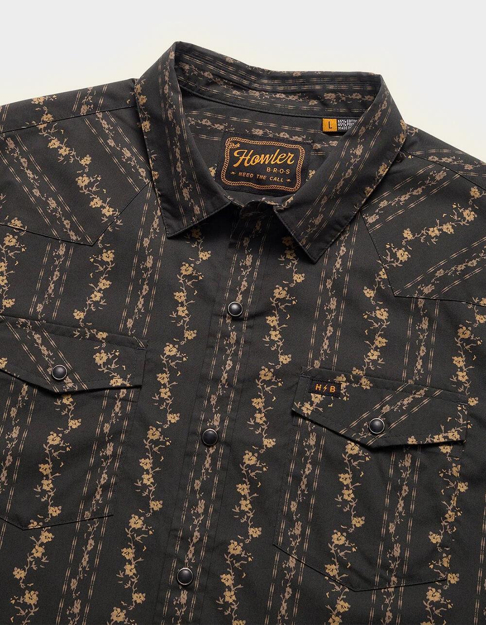 HOWLER BROTHERS H Bar B Mens Snap Front Shirt - SLATE BLUE Product Image