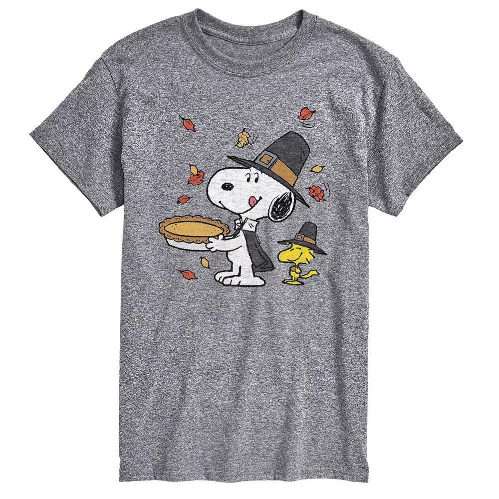 Men's Peanuts Thanksgiving Scene Tee, Size: Large, White Product Image