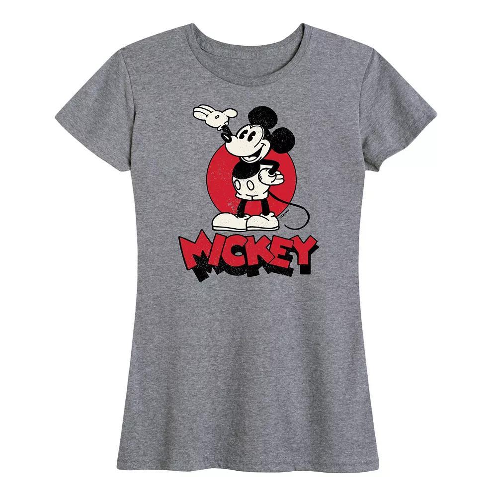 Disney's Mickey Mouse Women's Heritage Graphic Tee, Size: Medium, Grey Royal Blue Product Image
