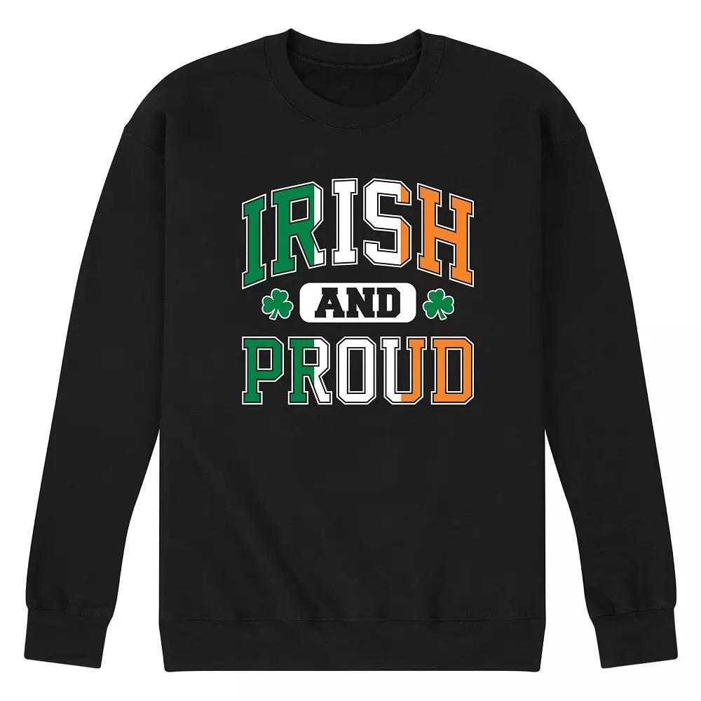 Men's Irish And Proud Sweatshirt, Size: Medium, Black Product Image