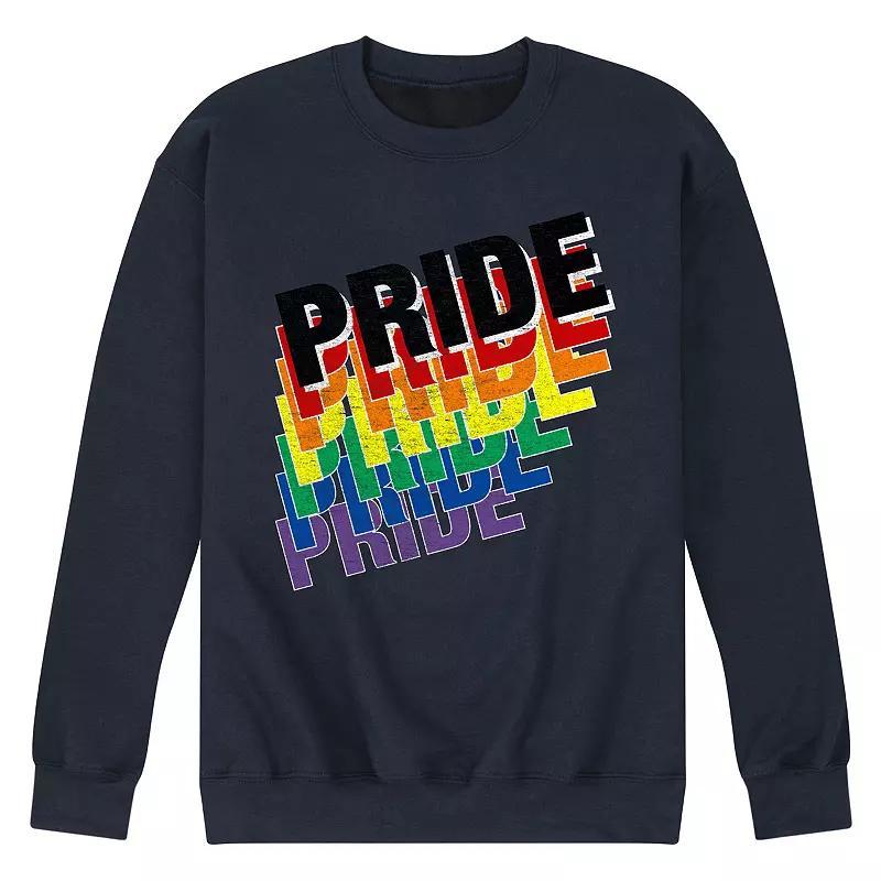 Mens Pride Repeated Fleece Sweatshirt Blue Product Image