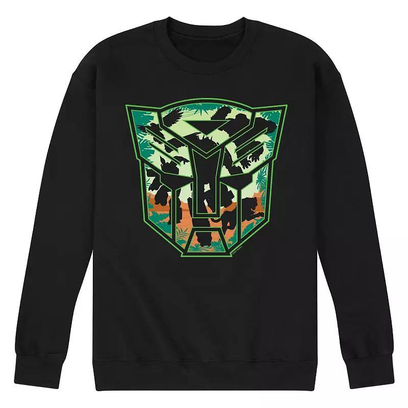 Mens Transformers Autobot Jungle Logo Fleece Sweatshirt Blue Product Image